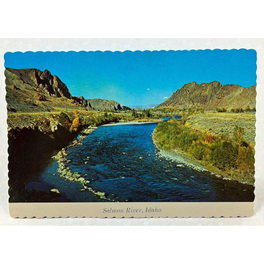 Vintage Postcard Salmon River Idaho Sawtooth Scenic Route 75 Landscape
